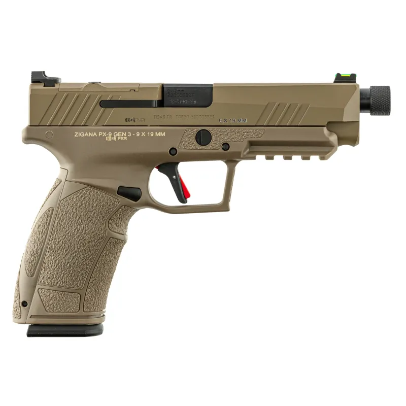 Pistolet TISAS PX-9 TACTICAL calibre 9x19 mm FDE Fileté