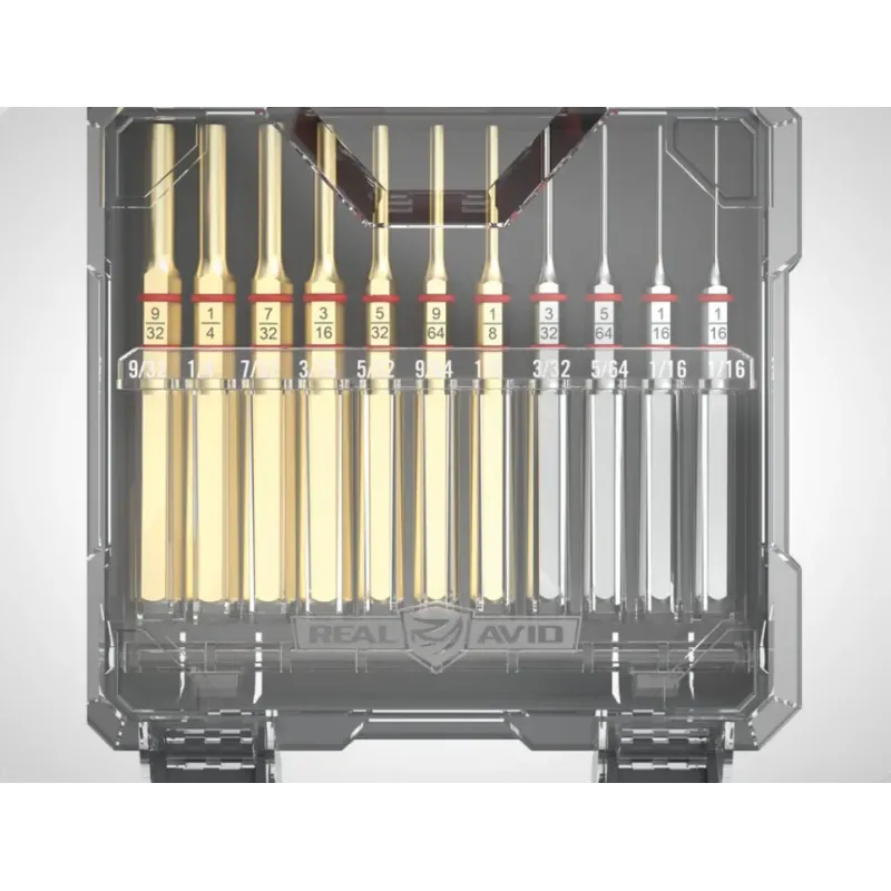 SET STANDARD CHASSE-GOUPILLE 11 PIECES LAITON & ACIER