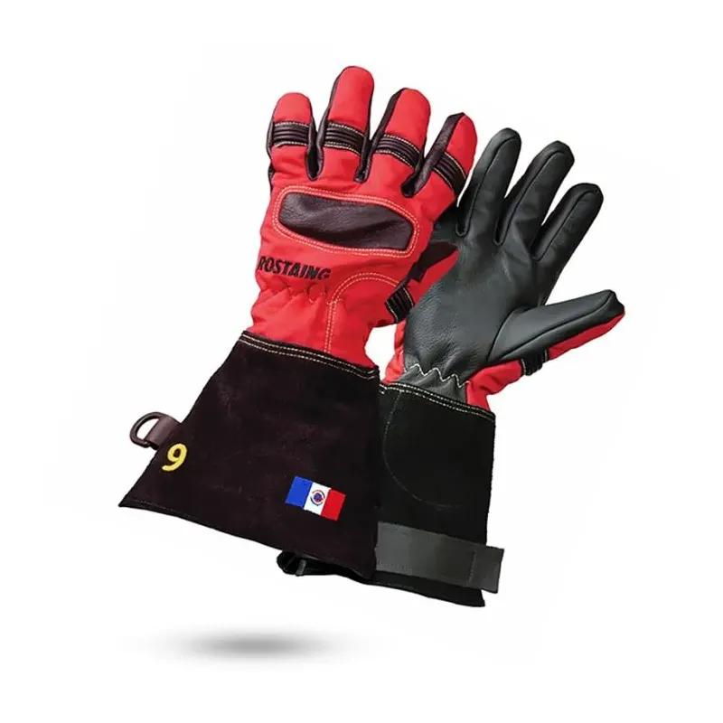 Gant pompier attaque feux cuir rouge ATTACK6PEOM-BSC