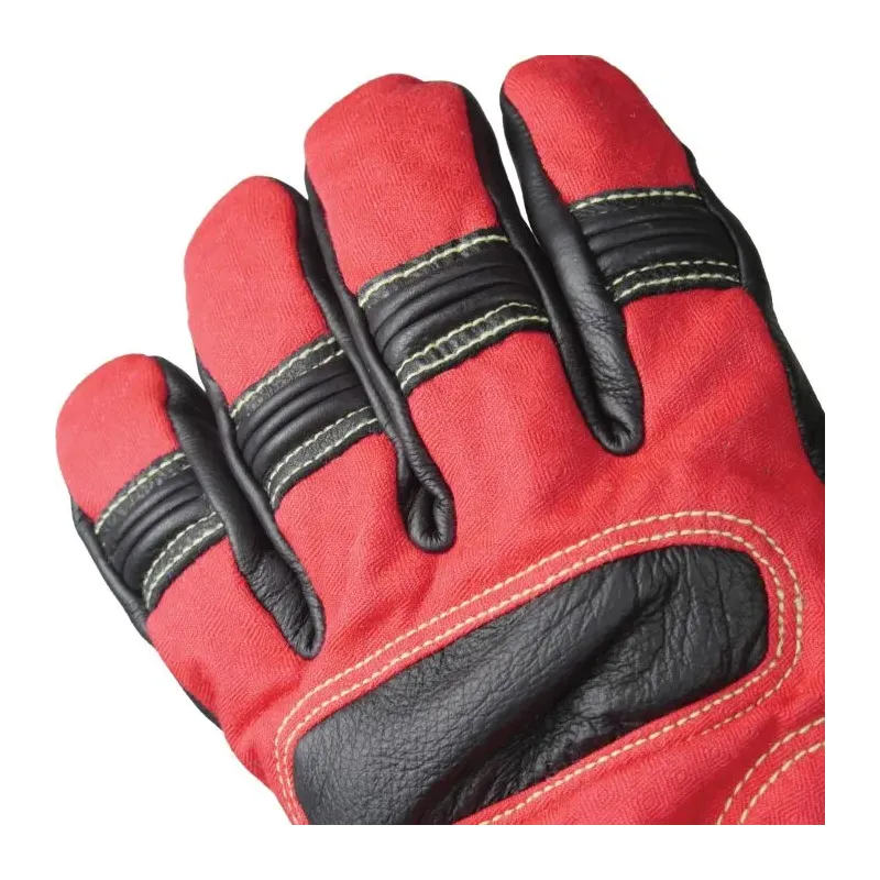 Gant pompier attaque feux cuir rouge ATTACK6PEOM-BSC