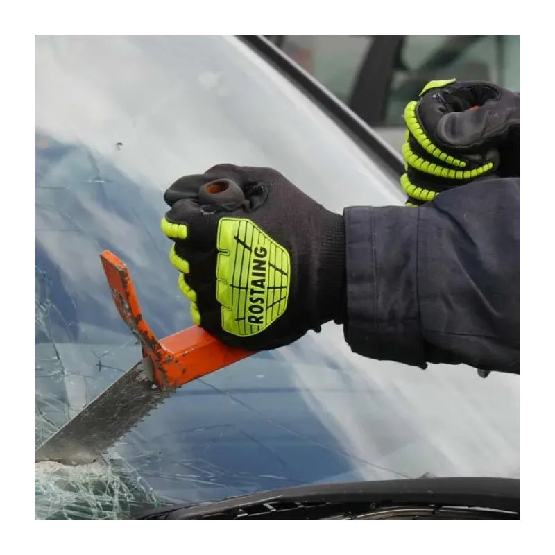 Gant pompier de secours routiers et désincarcération avec bride RESCUEFLUO-SC