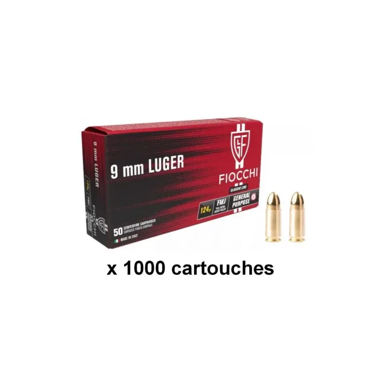 FIOCCHI cal.9mm 115gr  FMJ /1000